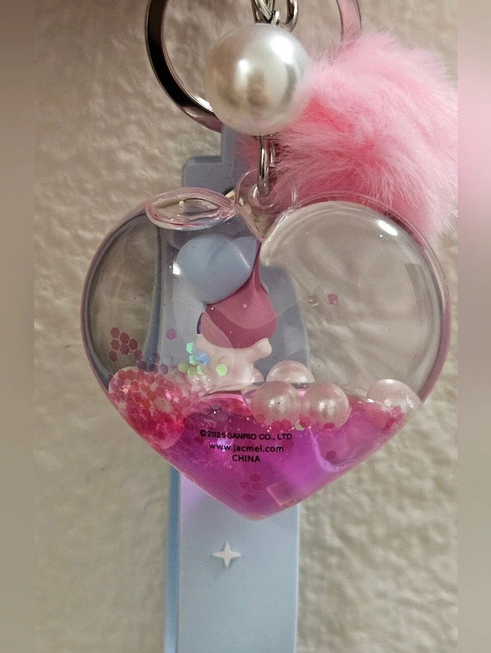 HELLO KITTY AND FRIENDS MYSTERY KEYCHAIN LIQUID SHAKER TIDEPOOL MY MELODY POM